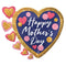 SUPERSHAPE XL HAPPY MOTHER'S DAY NAVY, PINK & GLITTER DOTS P35
